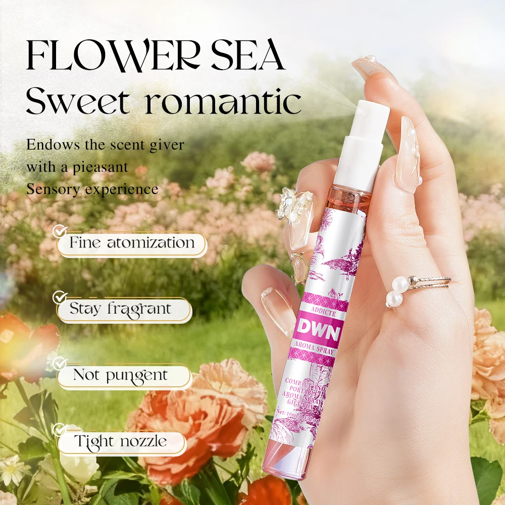 بخاخ عطر عتيق 5 قطع سعة 10 مل مع رائحة زهور رقيقة، معطر هواء محمول للمنزل/السيارة ومزيل الروائح الكريهة. أنا