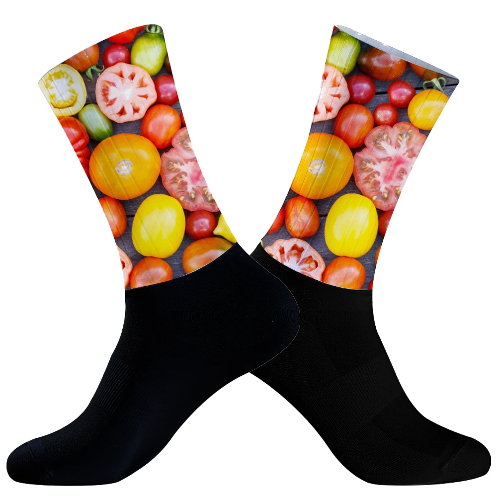 Neue Rad socken Männer oder Frauen Anti-Rutsch-Silikon Sommer Aero Socken Fahrrad Sport Laufen Fahrrad Socken Calcetines Ciclismo