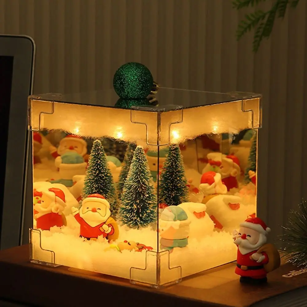 DIY Christmas Night Light USB Handmade Christmas Atmosphere Nightlight Desktop Decoration Material Package