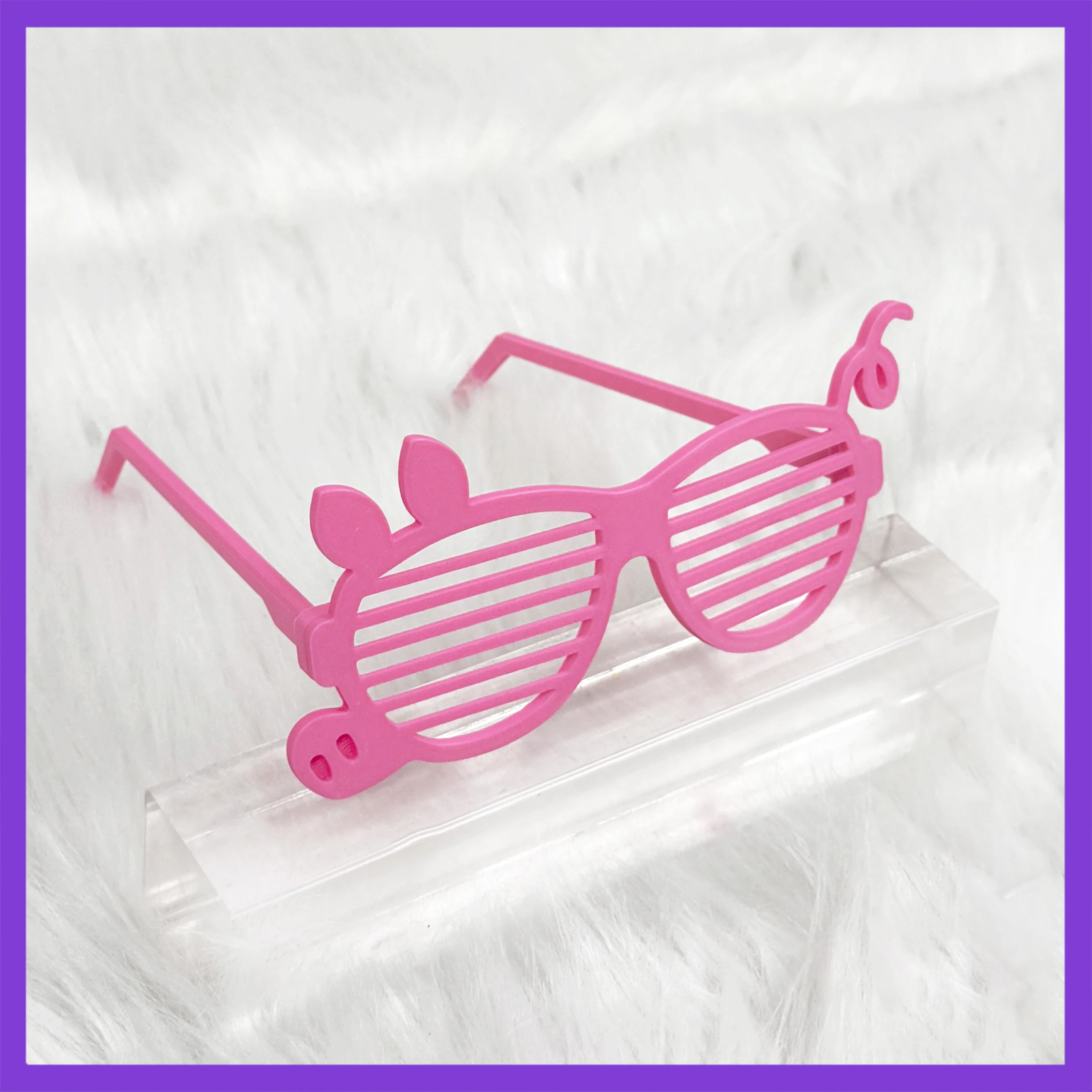 Cartoon Nick Wilde Cosplay Prop Nicholas Cosplay Eyeglasses Pink Pig Eyeglasses Accessories For Hallowmas Party Adult Women Men