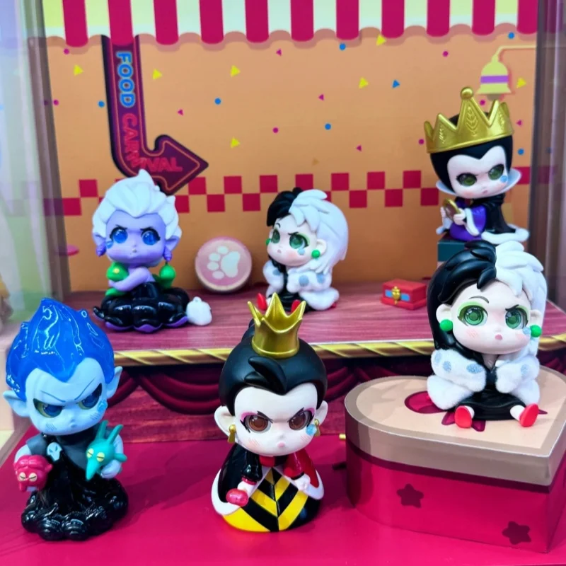 

Новая серия Disney Villain Natural Dissatisfied, фигурки злой королевы, милые аниме-фигурки, игрушки, периферийные украшения, слепая коробка, игрушка