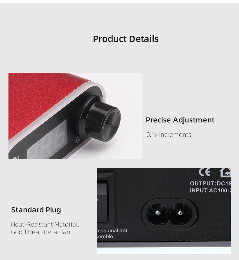 LED الوشم إمدادات الطاقة الوضع المزدوج LCD مع دواسة القدم لملف وآلات دوارة تغيير لون الجهد الكل في واحد قوة الوشم