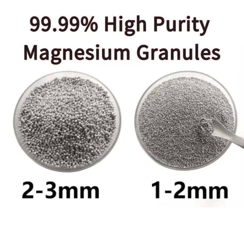 Image of 99,99 % hochreine Magnesiumgranulate, 1-3 mm große Mg-Metallpartikel für Laborforschung, Batterieanoden und industrielle Schmelzverfahren