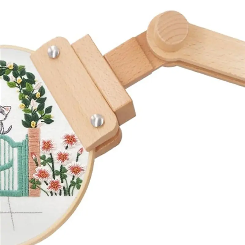 Embroidery Hoop Stand Adjustable Embroidery Holder, Embroidery Hoop Stand With Kit And 2PCS Hoops (6Inch + 7Inch)