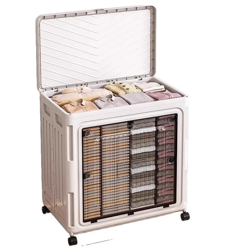 Clothes Storage Box Household Large Capacity Flip Bedroom Clothes Quilt Organizing Box Foldable Storage Cabinet Locker