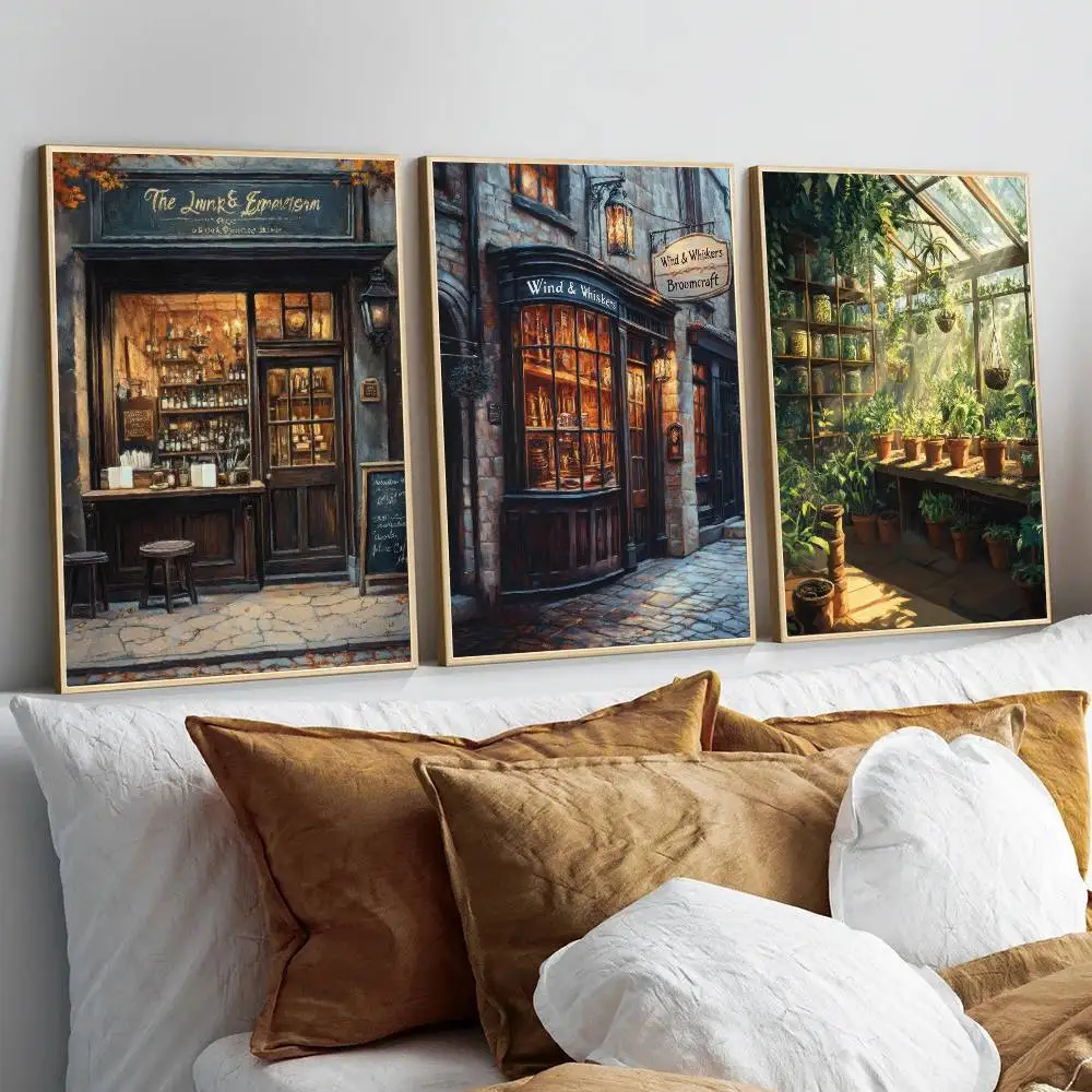 معالجات مكتبة جرعة عصا متجر ملصق ورقة طباعة غرفة المعيشة المنزلي غرفة نوم مدخل بار مقهى الفن اللوحة الديكور #3