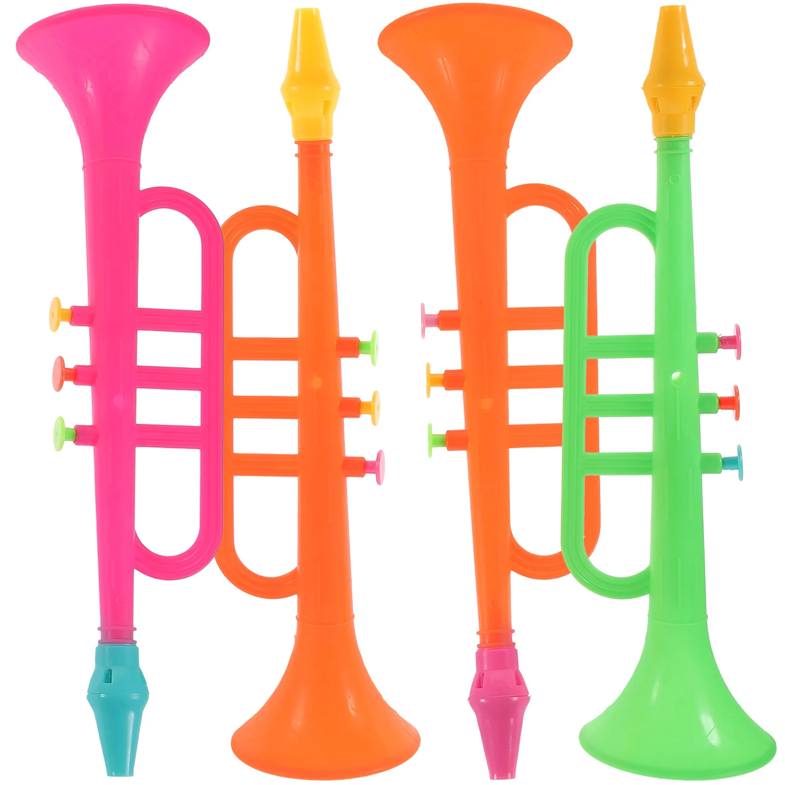 

4Pcs Simulation Trumpets Portable and Fun Musical Instrument for Developing Musicality and Enjoyment Simulation Trumpet