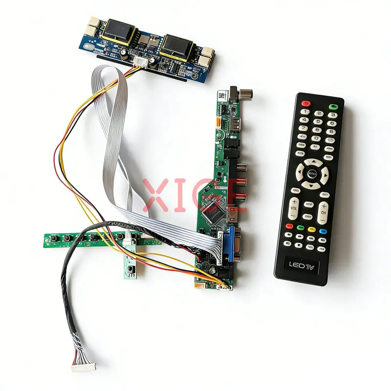 

Для CLAA150XP07FQ M150X3 CLAA150XP03 HT15X14 комплект платы контроллера привода DIY 1024*768 LVDS 20-контактный 4-CCFL HDMI + VGA + AV + USB 1024x768