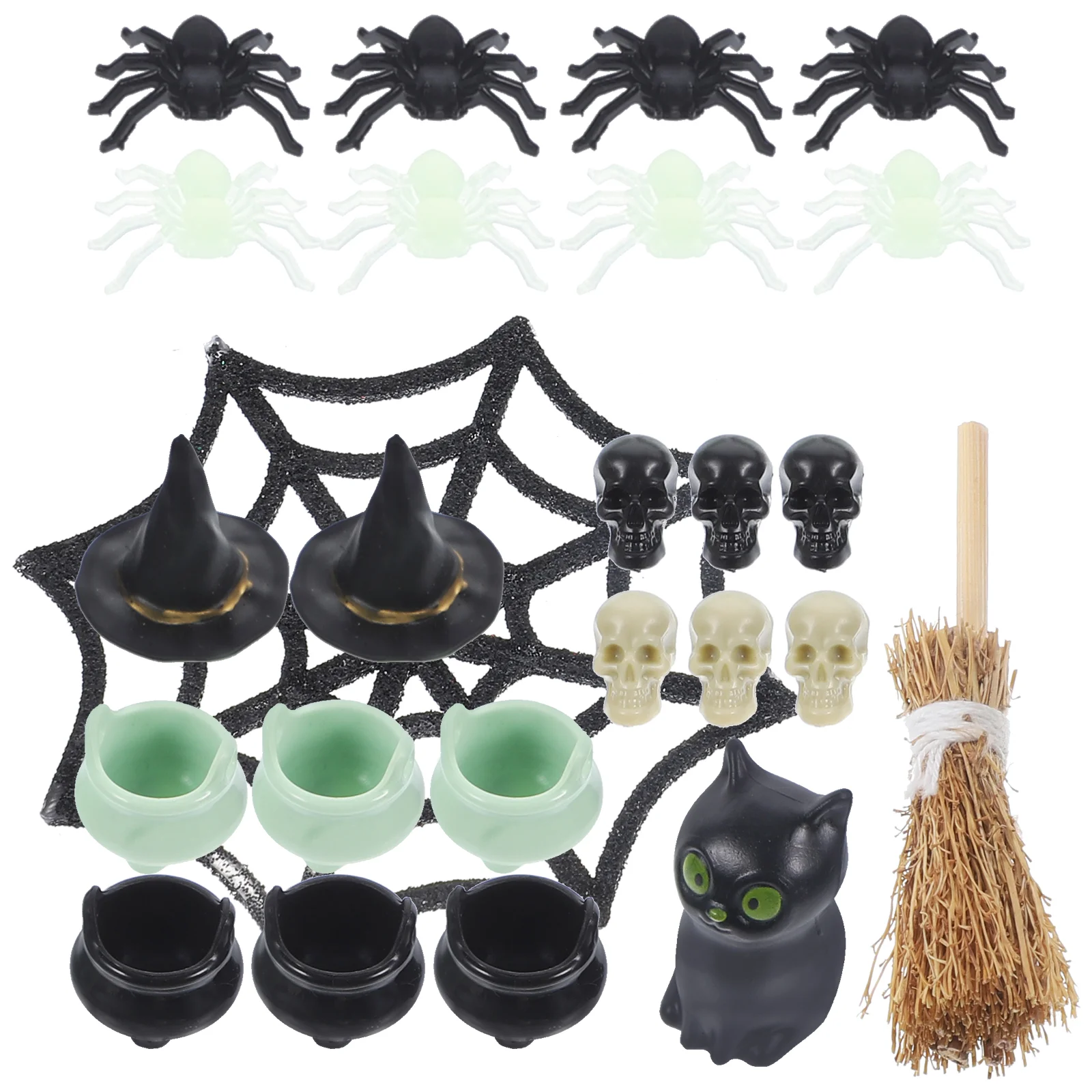 Miniature Cauldron Dollhouse Halloween Home Decor Fairy Accessories Boilers Miniatures Bulk Plastic