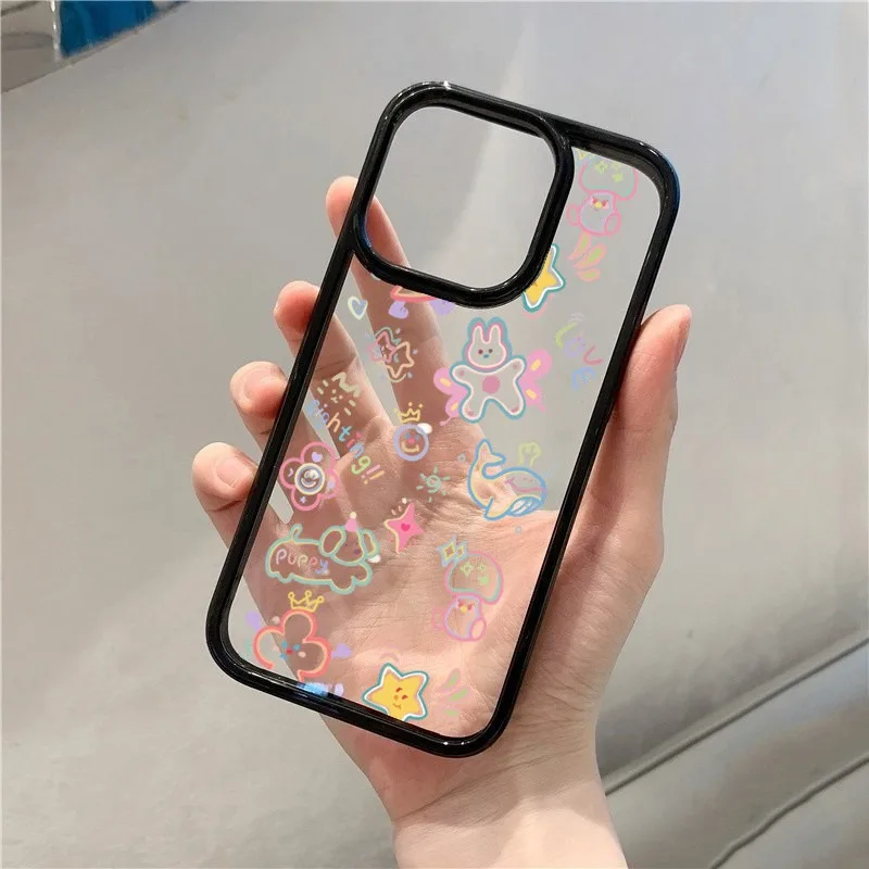 Etui na telefon Samsung Galaxy A06 A16 A54 A35 A15 A55 A52 A34 5G S24 S23 S22 Ultra S24 FE S25 Colorful Cartoon Pattern Cover