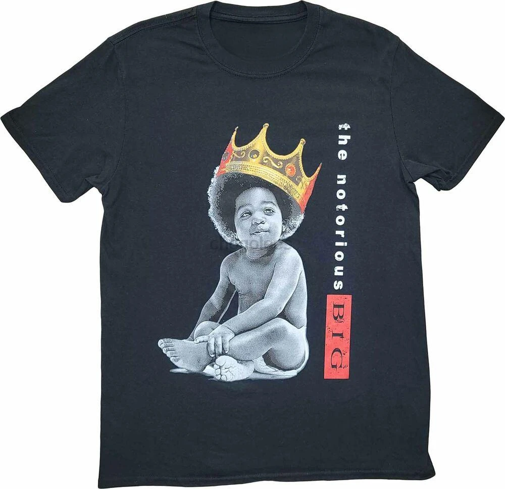 2024 Men&aposs The  B.I.G Baby Biggie Big Poppa Ready to Die Black T-Shirt  COTTON vintage  Male printing t-shirt