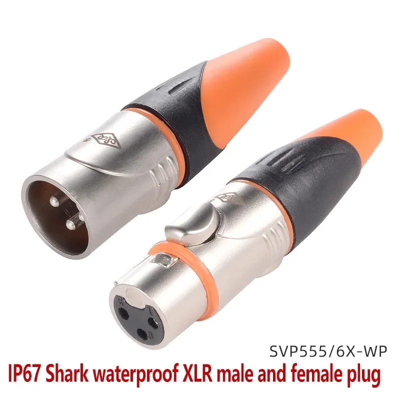 

XLR 3 Pin Balanced Network Plug IP67 Waterproof XLR Male/Female Plugs With Colored Ring Microphone Audio Connector SVP556X-WP