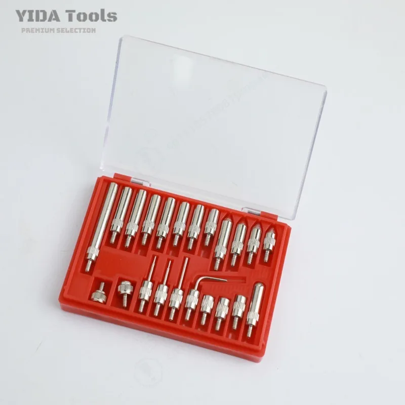 22pcs Dial Indicator Threaded Probe Set Metric/Imperial Measuring Head Accessories for Precision Machining