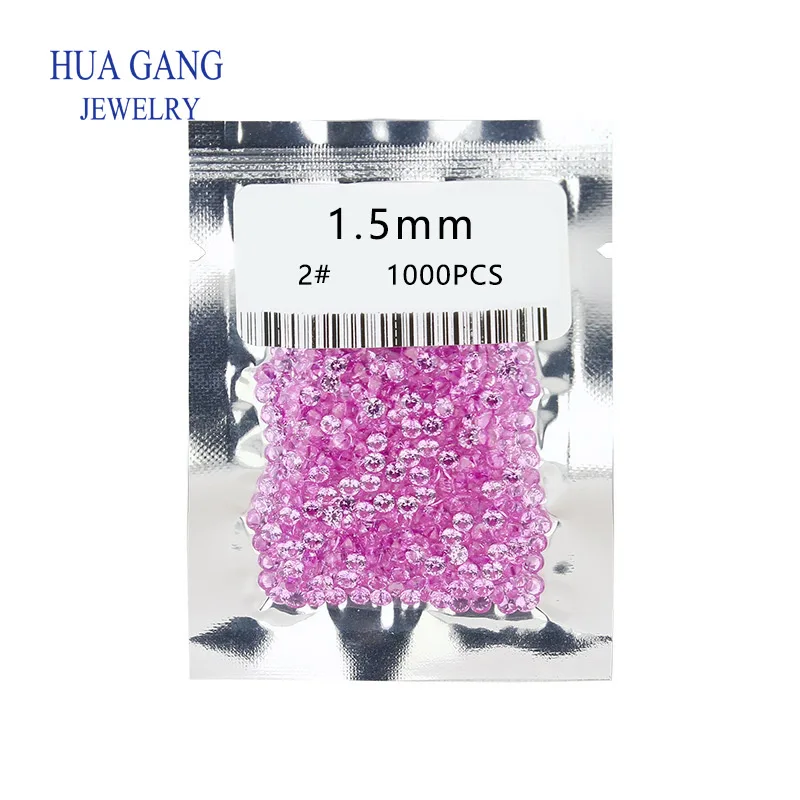 Synthetic Corundum 0.8~3mm Small size Mixed Blue Red Yellow White Green Stone Gems Synthetic Stone Round Brilliant Cut