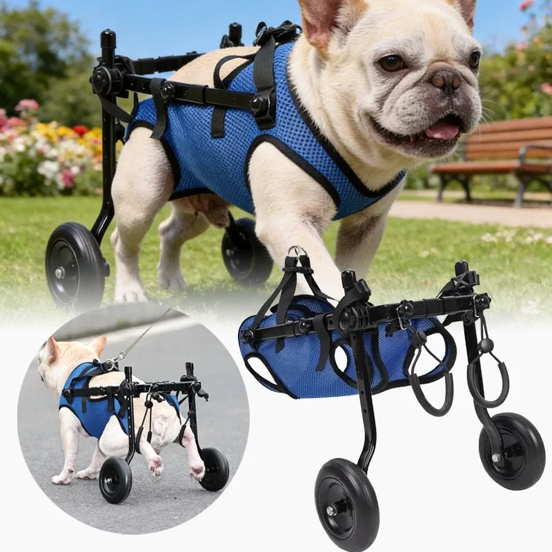 

Adjustable Pet Dog Wheelchair Cart Disabled Pet Mobility Aid Rehabilitation Walking Support for Dogs Cats Pet Recovery Tool Kit