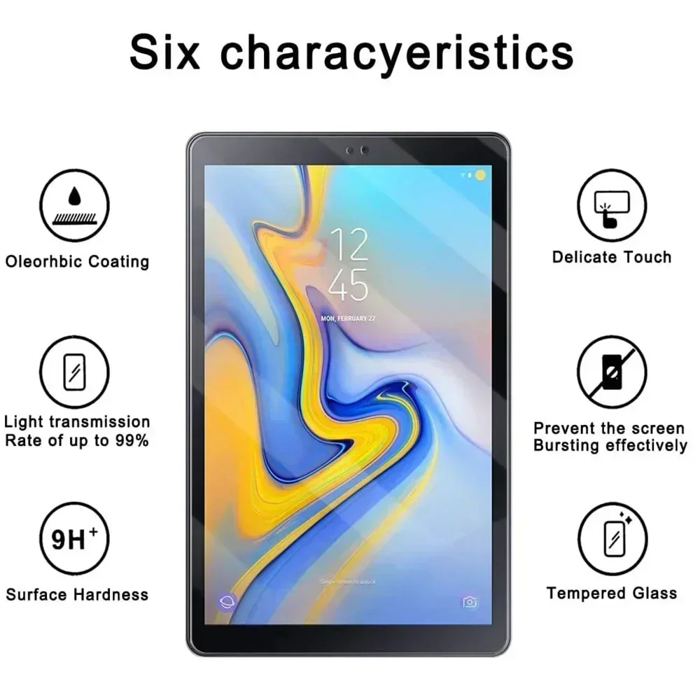 (3 Pack) Tempered Glass For Samsung Galaxy Tab A 10.5 2018 SM-T590 SM-T595 T590 T595 Anti-Scratch  Tablet Screen Protector Film