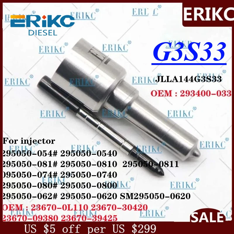 

G3S33 Дизельная форсунка Common Rail g3s33 OEM 293400-0330 ДЛЯ Toyota 23670-0L110 23670-30420 23670-09380 23670-39425