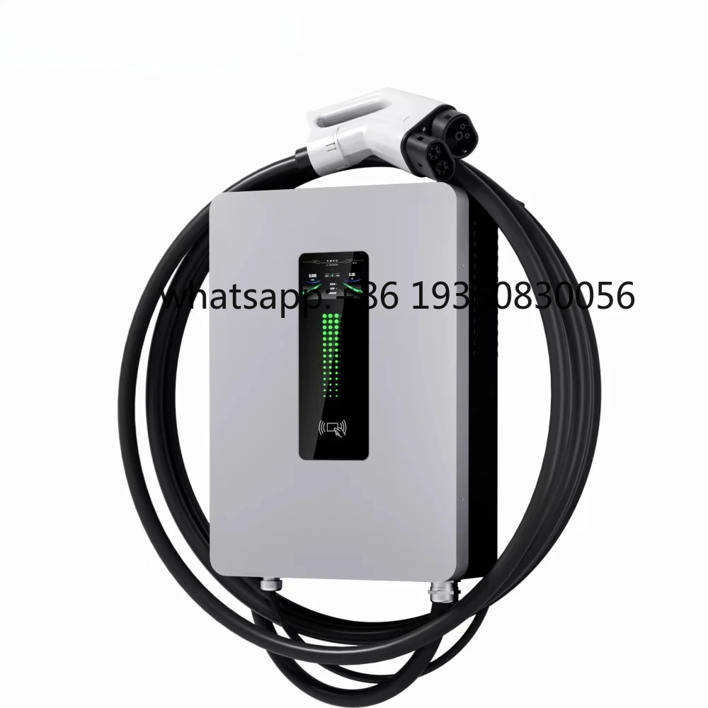 DC 20KW CCS2 Wall Mounted Fast EV Charger With 50A Current Display Screen and RFID Vehicle Charging Station for Electric Cars