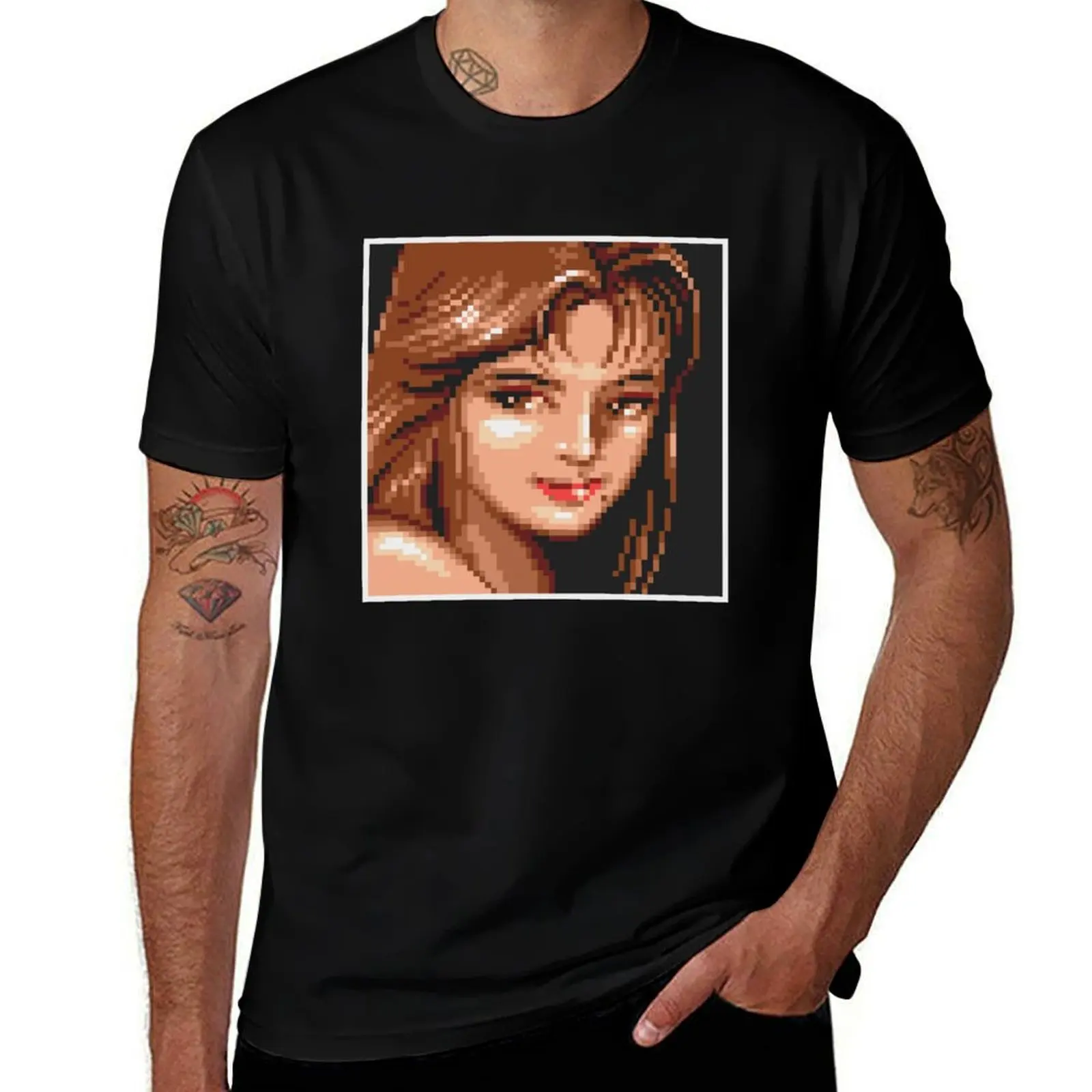 Streets of Rage Blaze Fielding Portrait T-Shirt Plus Size Solid Color T-Shirt