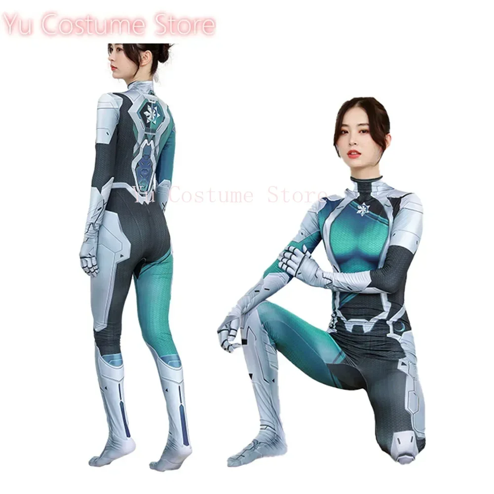 زي يو برادوك لونا سنو التأثيري الخيالي المطبوع بذلة لعبة منافس أنثى خارقة زي تمويه ملابس لعب الأدوار النسائية