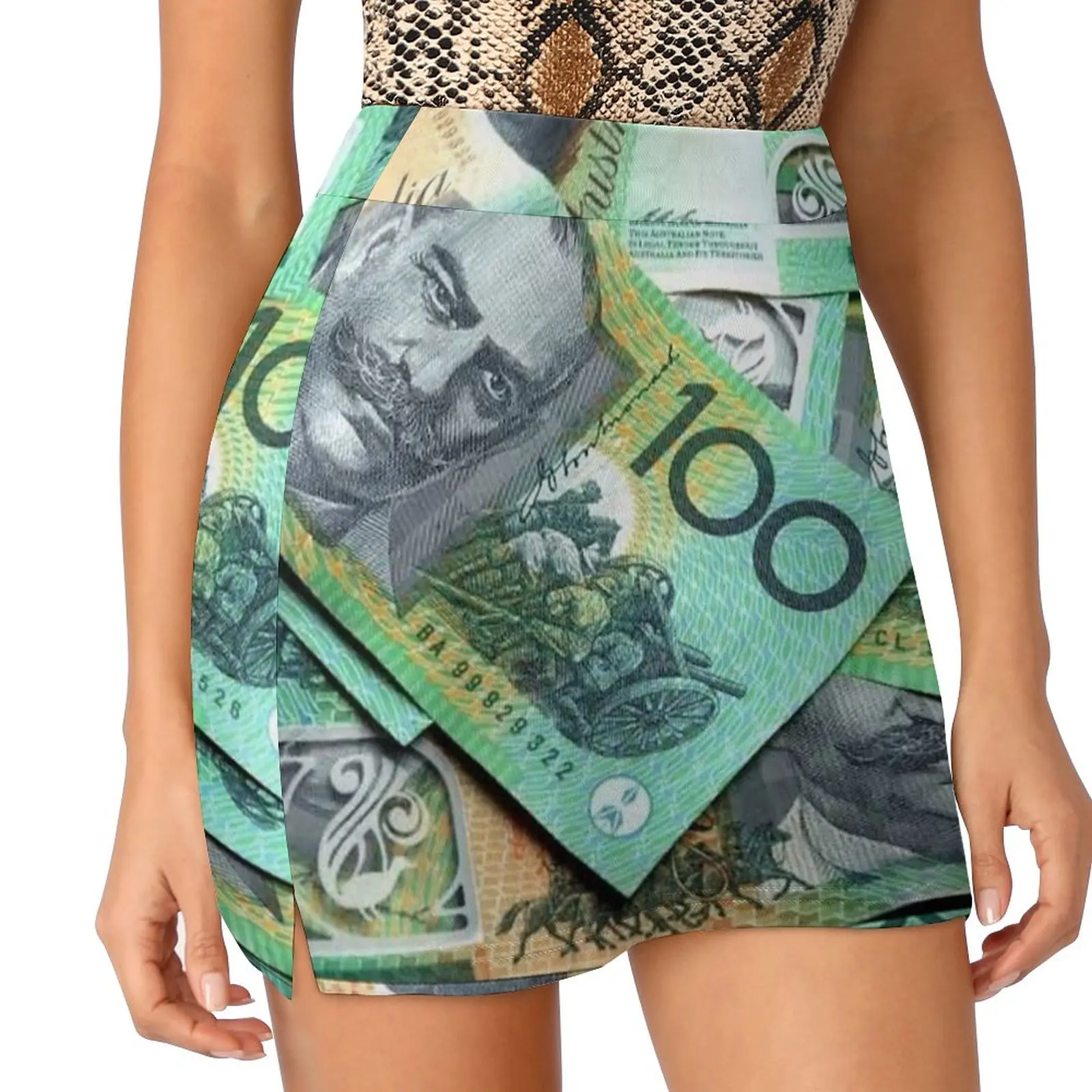 Australian $100 notes Light Proof Trouser Skirt Summer dress luxury evening dresses 2023