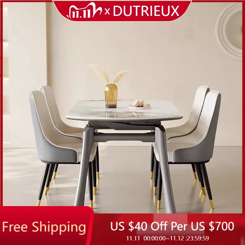 

Rectangle Luxury Dining Table Living Modern Style Nordic Minimalist Dining Table Space Savers Mesa Comedor Kitchen Furniture