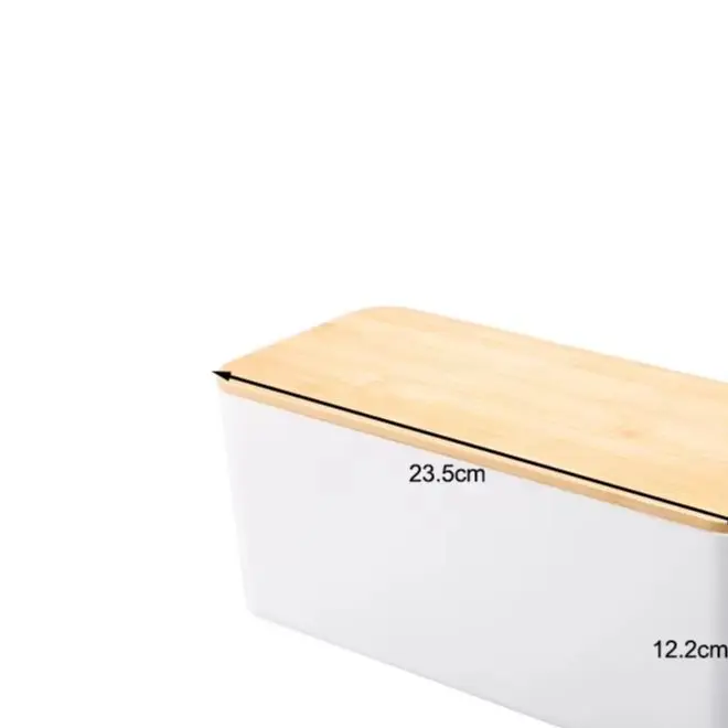 32 X 13.5 X 13 Cm Wooden Lid Storage Cable Management Multiple Socket Storage Shockproof Design Waterproof Construction