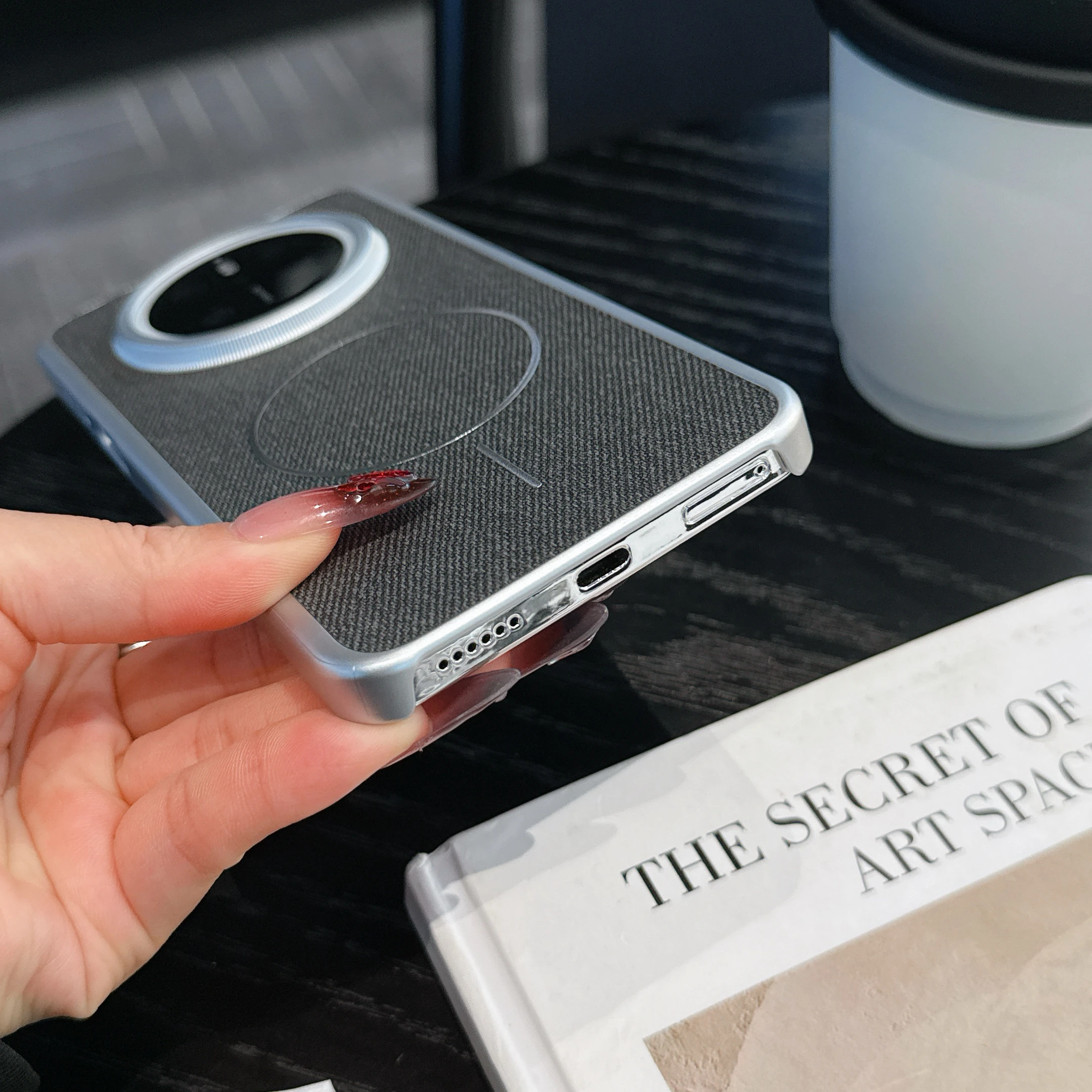 

Магнитный чехол для беспроводной зарядки для Mate 60 70 Pro Pura 70 Pro Max Ultra Полностью покрытый чехол для телефона из хлопка и льна