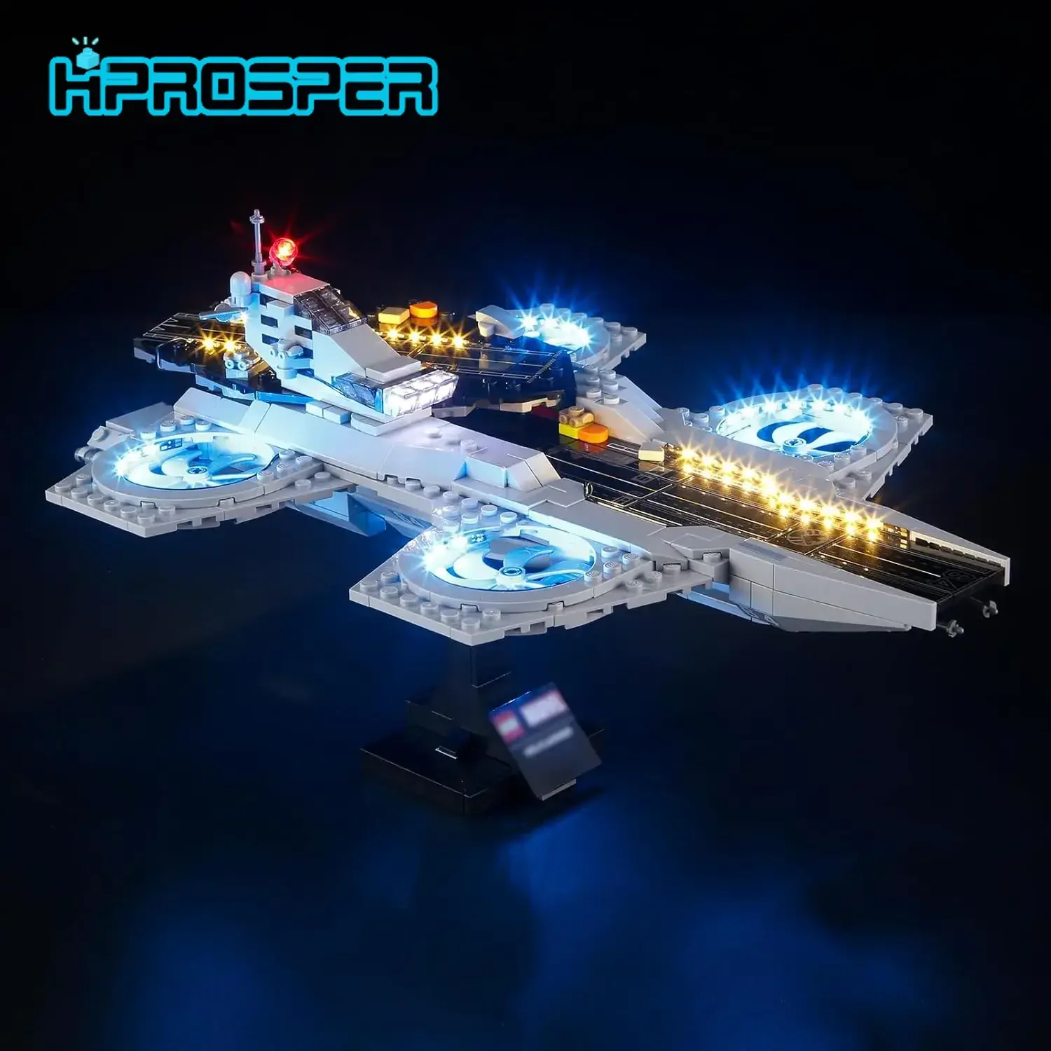 

Hprosper 5V LED Light For LEGO 76295 Marvel The Avengers Helicarrier Only Diy Lamp With Battery Box (No Lego Building Blocks)