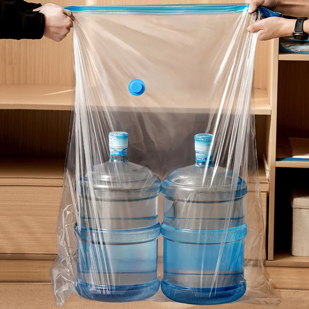 6PCS Vacuum Bag With Valve & Pump for Clothes Storing Large Plastic Compression Empty Bag Travel Accessories Storage Container