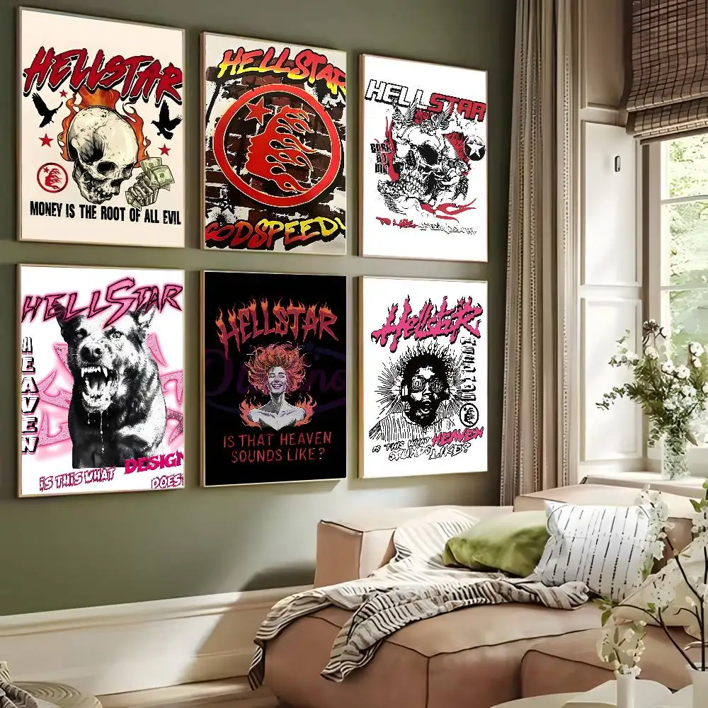H-HellstarS Fashion Logo poster art HD canvas advanced aesthetic Printing Paper Wall Art for Living Room Home Decor view 3