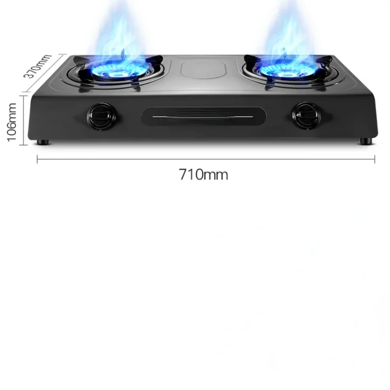 Gas Stove Double Burner Household Natural Desktop Fierce Fire Liquefied