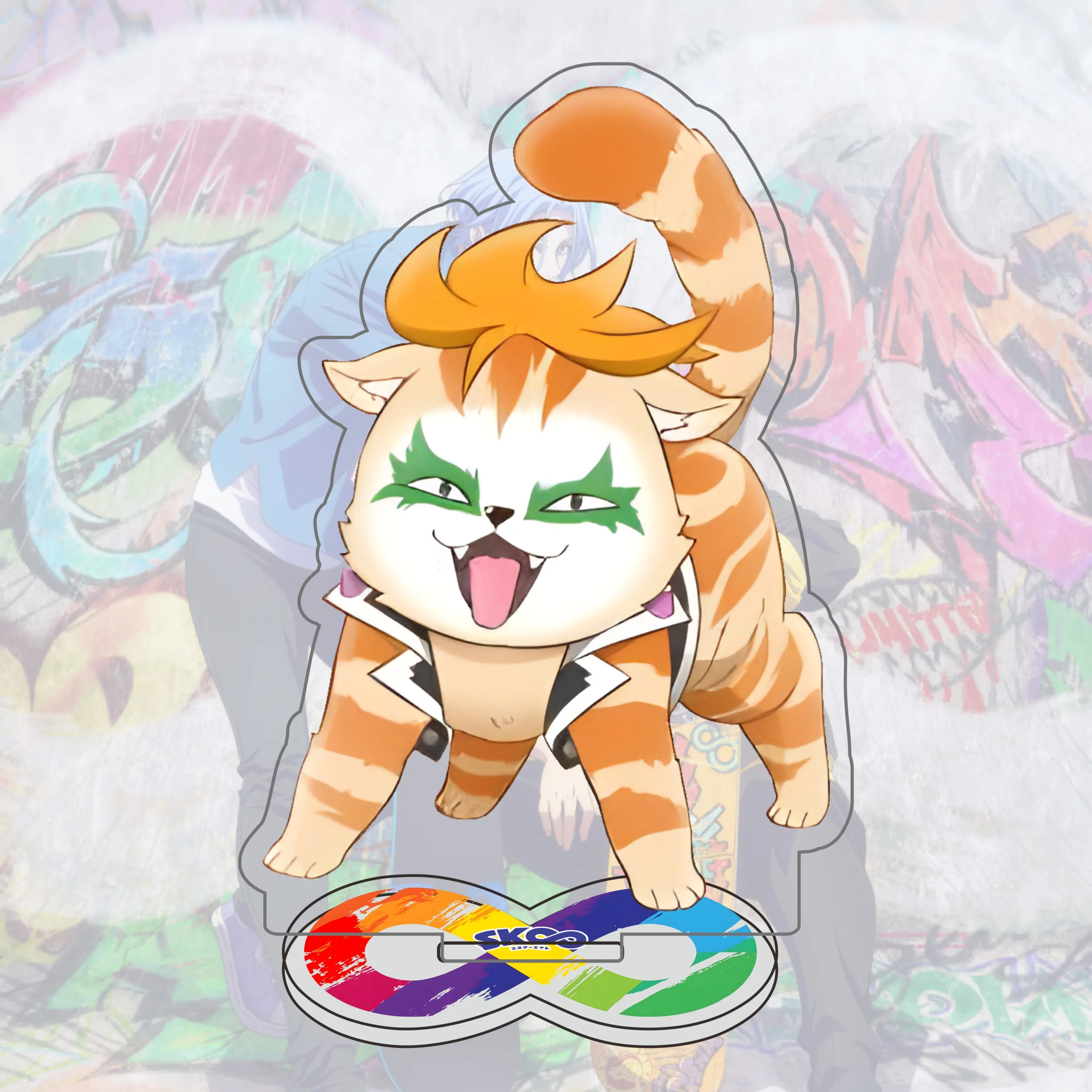 Anime SK8 The Infinity 10CM Cat Acrylic Stand Model Figure Cosplay Plate Holder Topper Fans Christmas Desk Decor Plate Gift