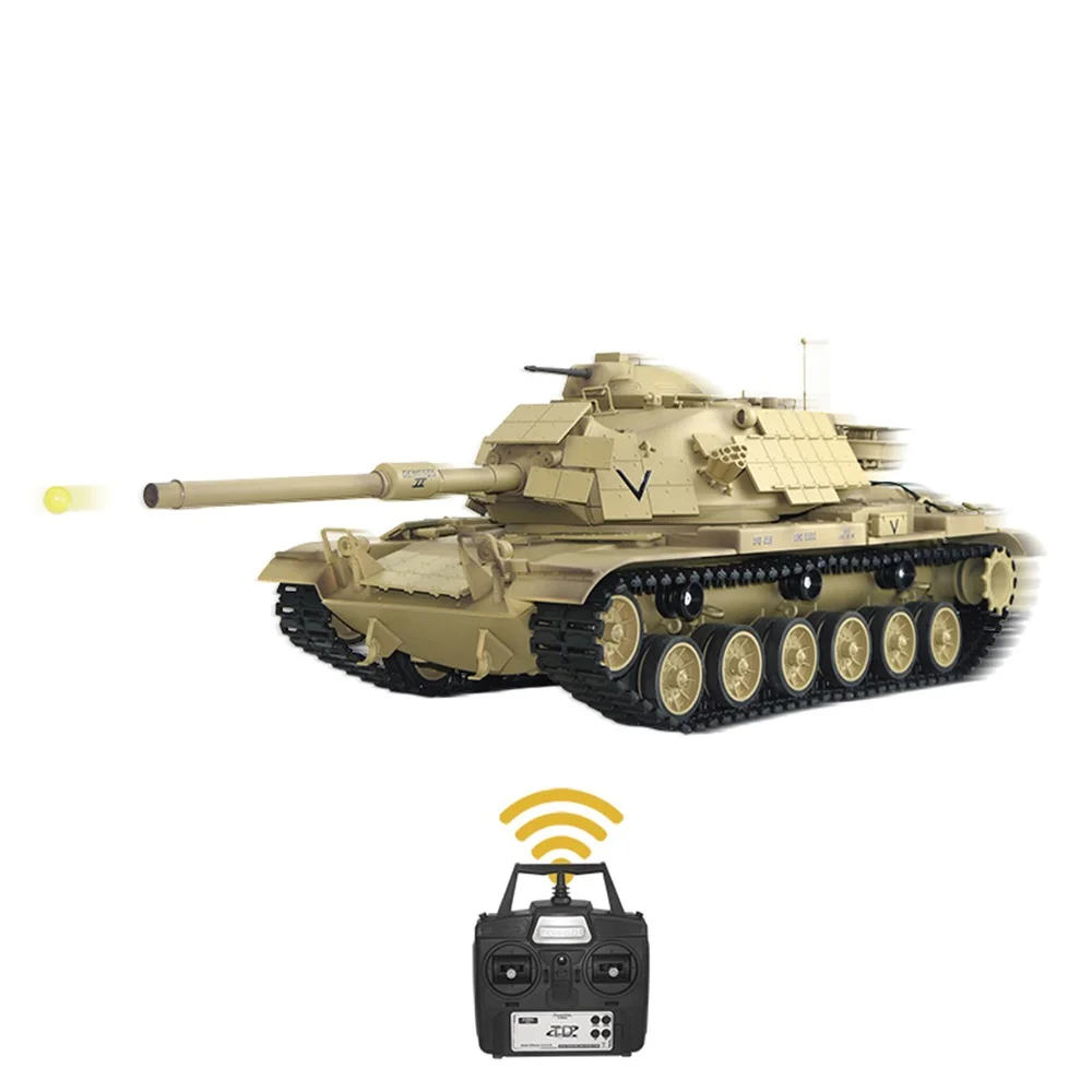 Tongde 1/16 ERA USA M60A1 RC Tank 2.4Ghz Remote Control with loud speaker lights Tank Armored Vehicle Model Adult Children's Toy