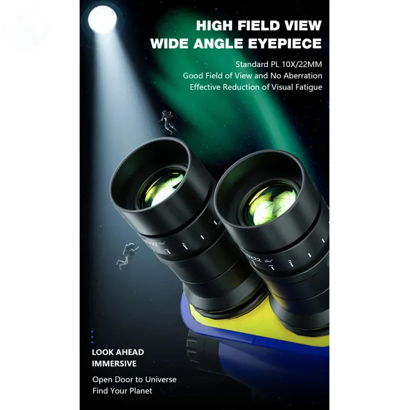 Mechanic High Field View Wide Angle Eyepiece MOS-510 HD Camera PL10X/22mm Eyepieces GREENOUGH Optical Microscopio