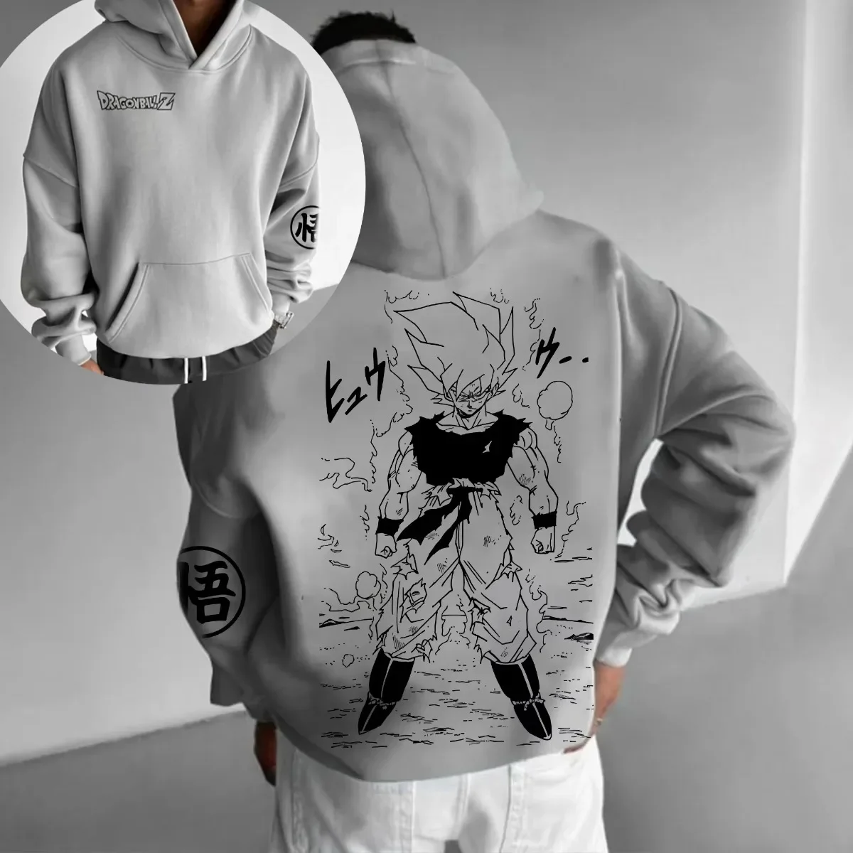 เสื้อฮู้ดลายตัวละครดราก้อนบอล สไตล์ญี่ปุ่นสุดฮิต สำหรับผู้ชายและผู้หญิง  คอลเลคชั่นฤดูใบไม้ร่วงและฤดูหนาว