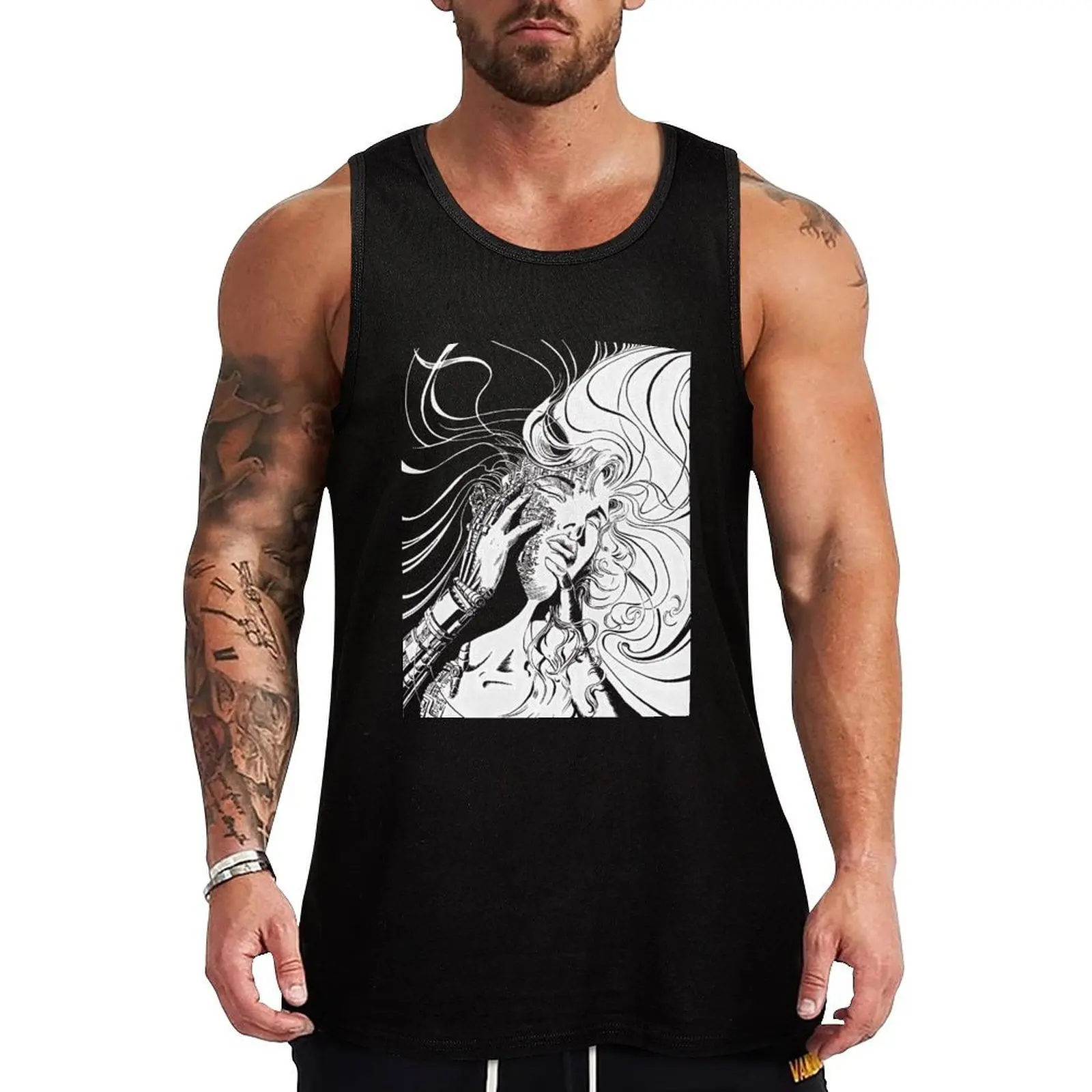 

TECHNOPHELIA YANG (white) Tank Top singlets for men T-shirt sports t-shirt Men's gym t-shirts man