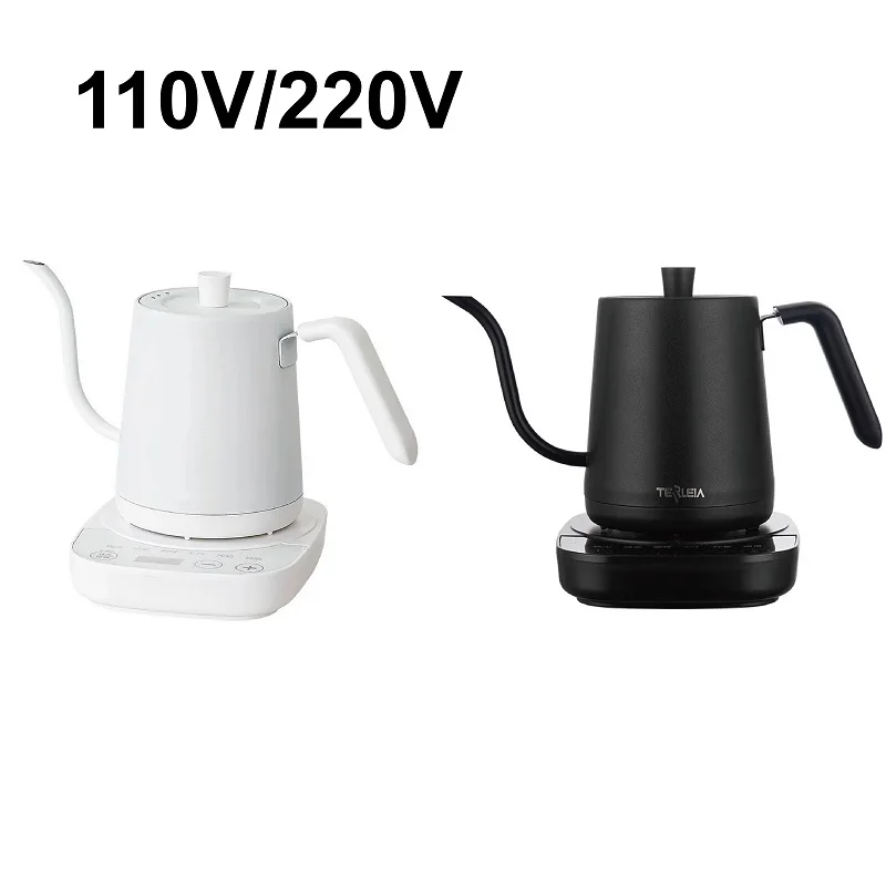 

110V Home Electric Kettle Gooseneck Hand Brew Coffee Pot Dechlorination Teapot Heat Presertion Kettle Smart Water Bolier 800ml