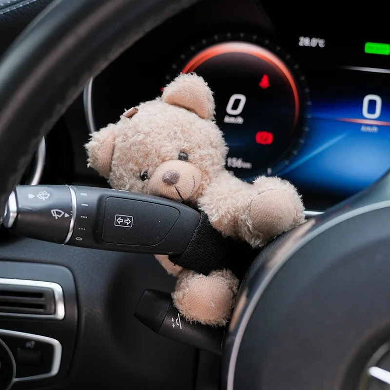 2025 New Car Accessory - Turn Signal Wiper Panda Doll Cute Gear Shift Decor for Women, Fun Car Interior Ornament image 4