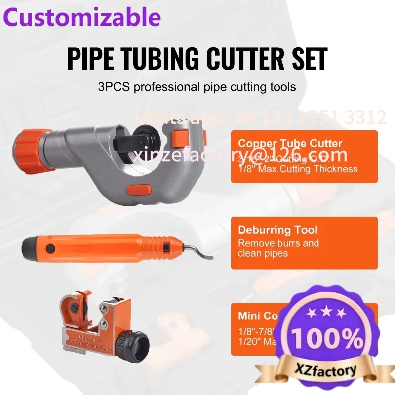 Customizable Deburring Tool Heavy Duty Cutter for Copper Aluminum Stainless Steel P SucceBuy 3PCS Tubing Cutter Mini Tube Cutter