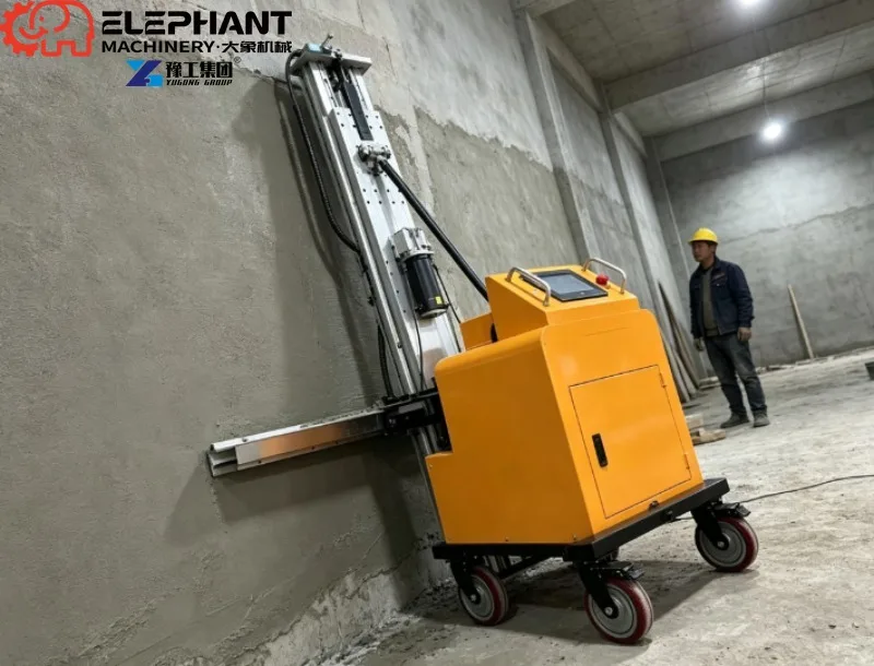 Automatic Cement Wall Plastering Machine With 800mm Width, Plastering Equipment Supplied By Reliable Manufacturers