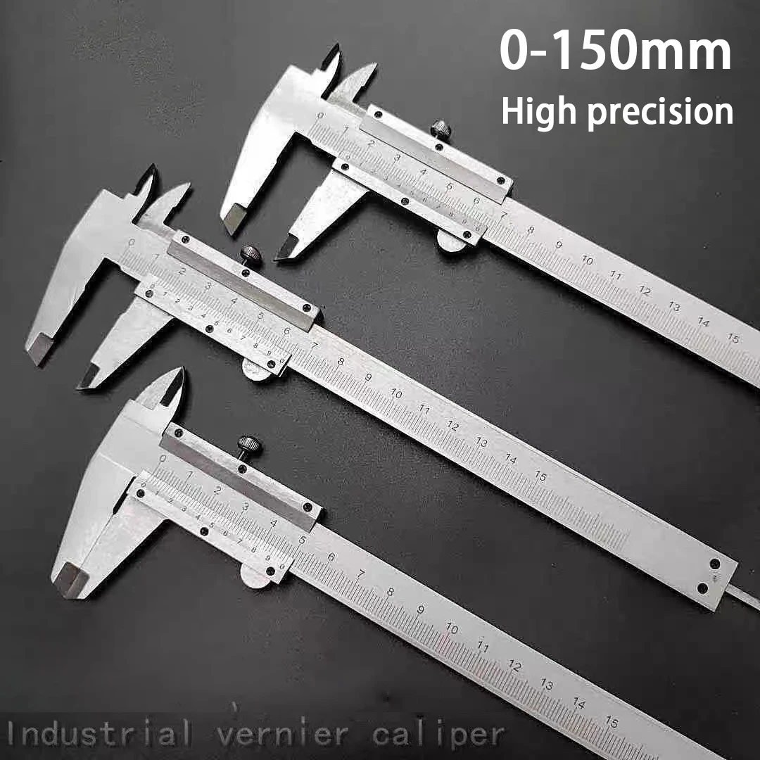 0-150mm Vernier Calipers Stainless Steel High Accuracy Gauge Micrometer  Portable Measuring Tool