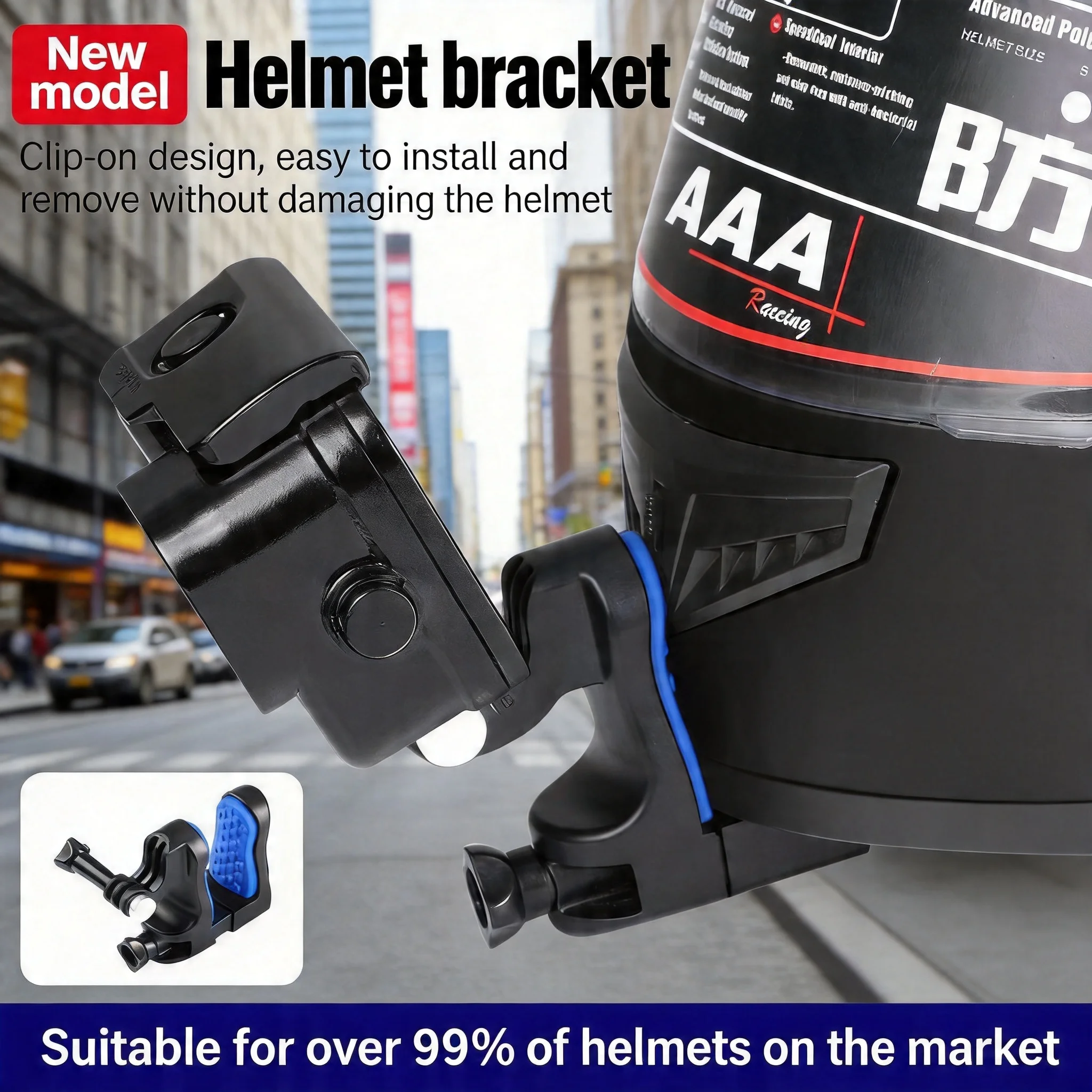 Motorcycle Helmet Chin Mount Holder for GoPro Hero 13 12 11 10 9 8 7 6 5 4 Black DJI Osmo Action 5 4 3 2 Camera Clip Mount Brack