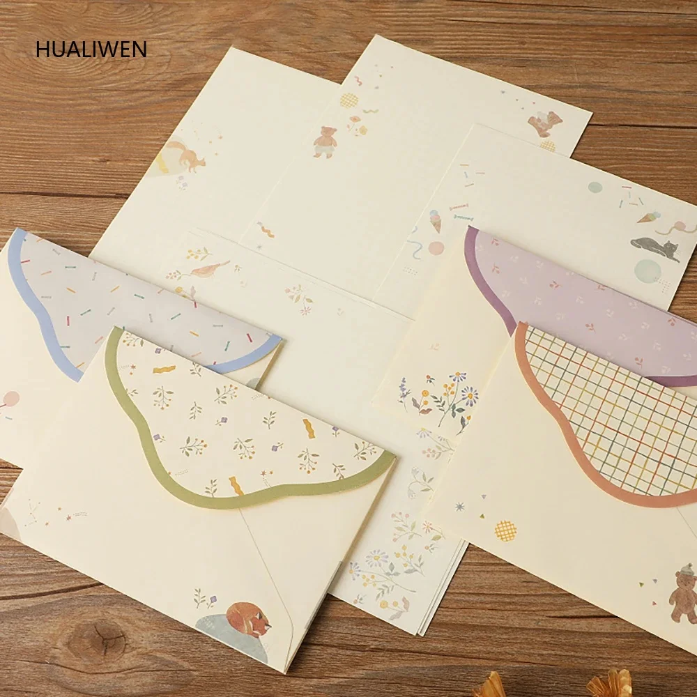 Creative Japanese A5 Graffiti Letter Cat Envelope Set Cute Exquisite Gift