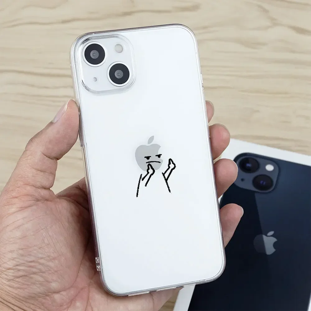 Funny Matchstick Men Phone for IPhone 16 15 14 13 12 11 Pro Max Transparent Couple Soft Covers for XS MAX XR 7 Plus Soft Fundas image 4