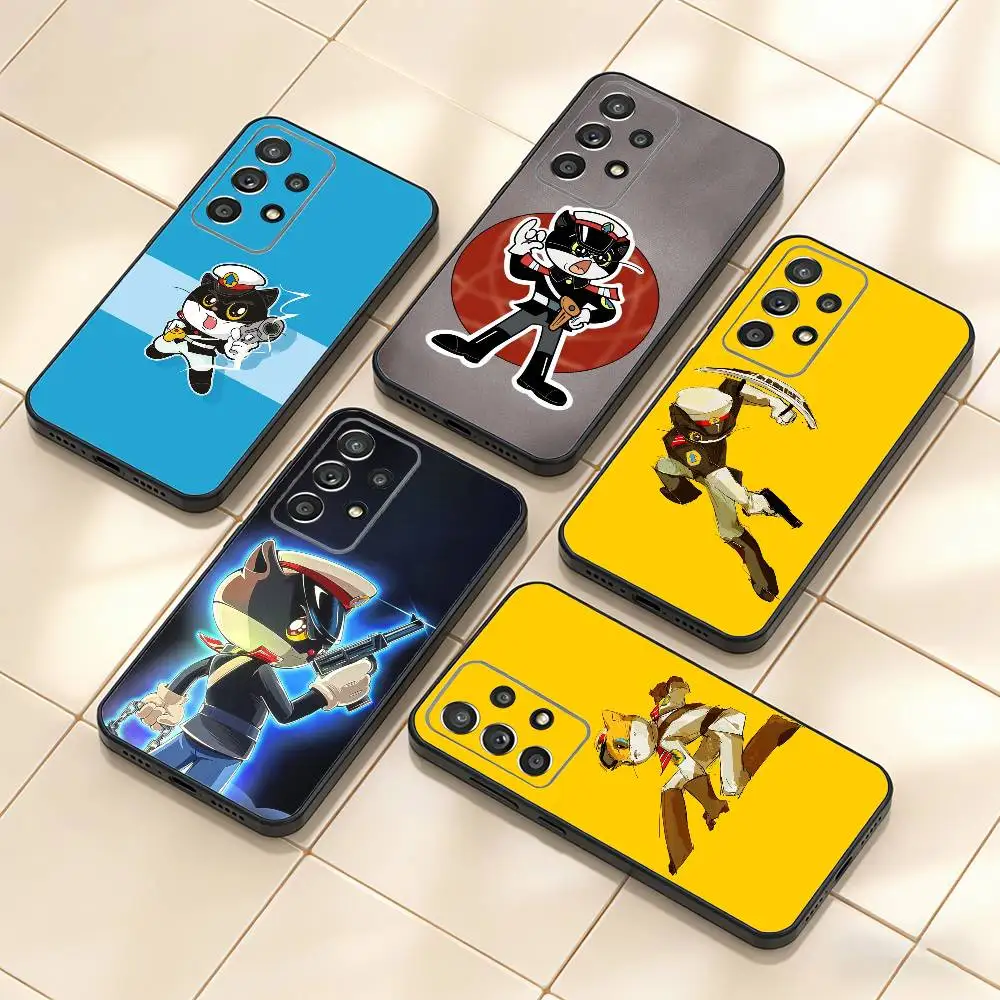 

Black cat Sheriff Phone Case For Samsung S25,S24,S21,S22,S23,S30,Ultra,S20,Plus,Fe,Note,10,9,5G Black Cover