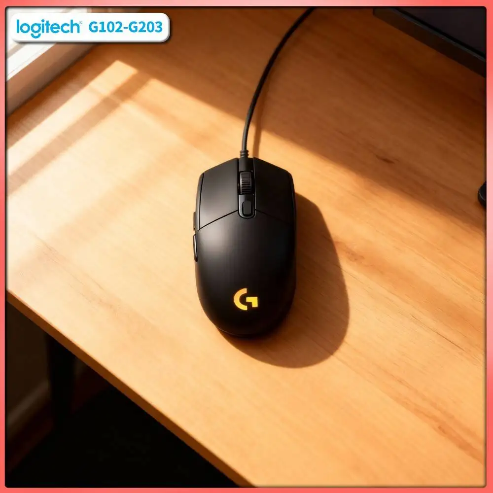 Logitech G102 Gaming Mouse, 16.8M RGB Colors, Mechanical Tension Buttons, 20M Clicks, 6 Programmable Keys for PC Gamers