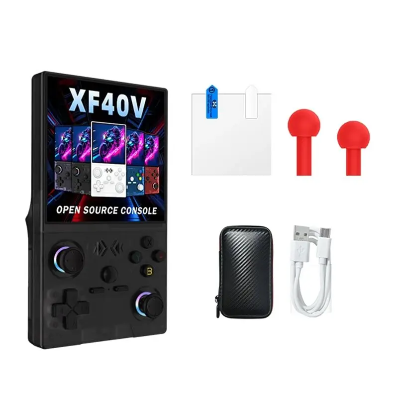 

Портативная игровая консоль XF40V с 4.0-дюймовым IPS-экраном, Linux-системой, 128 ГБ памяти, Wi-Fi и поддержкой геймпада, карманный видеоплеер для игр