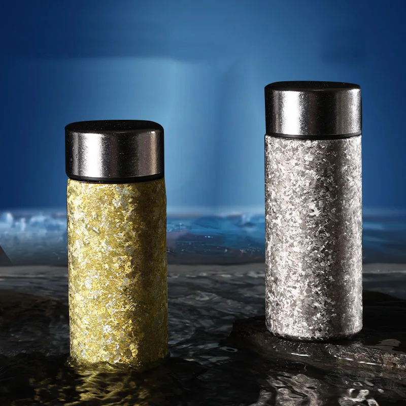 

200ml mini thermos cup/vacuum flask For ladies,double-layer pure titanium Drinkware,portable bird's nest cup/pocket water bottle