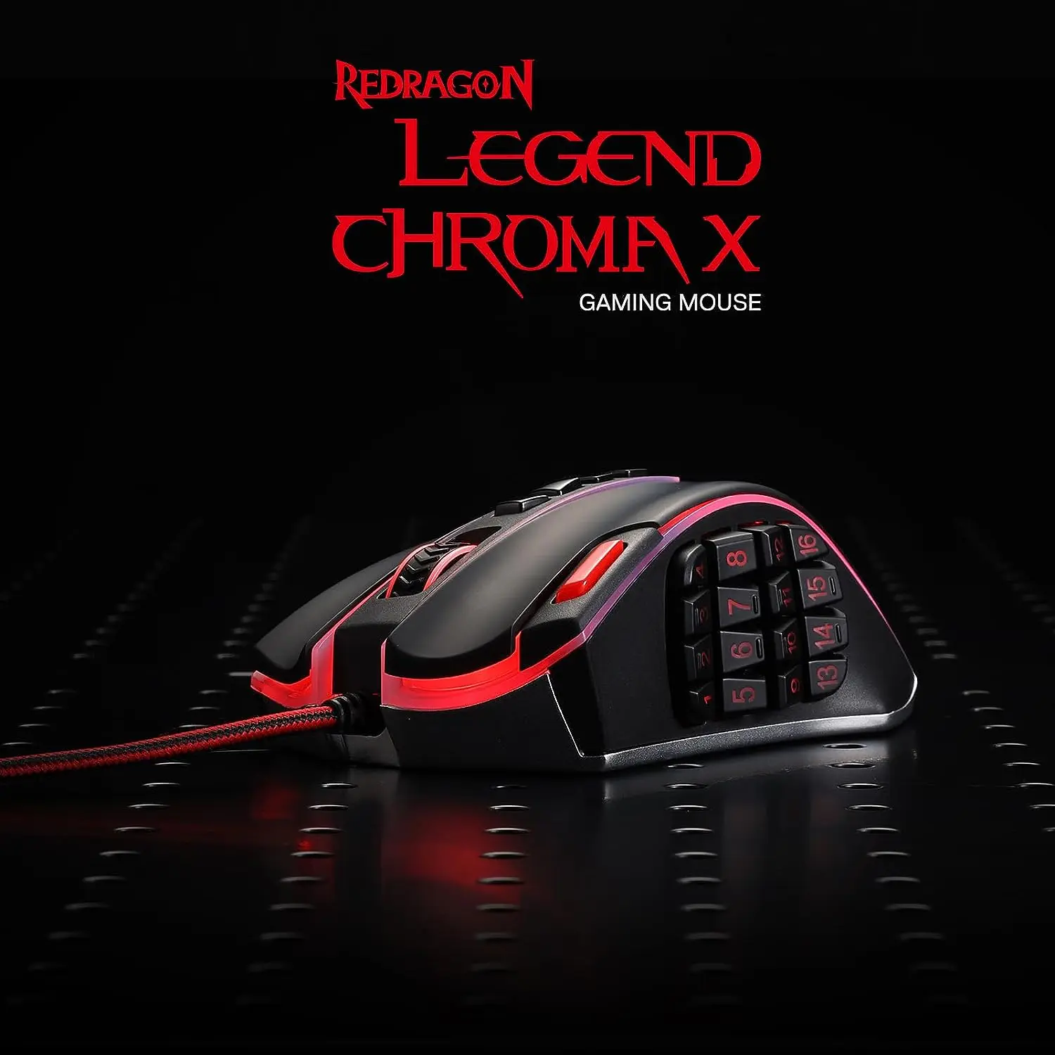 Redragon M990 MMO Gaming Mouse, 32000 DPI High Precision Wired RGB Gamer Mouse w/23 Programmable Buttons, 16 Side Macro Keys